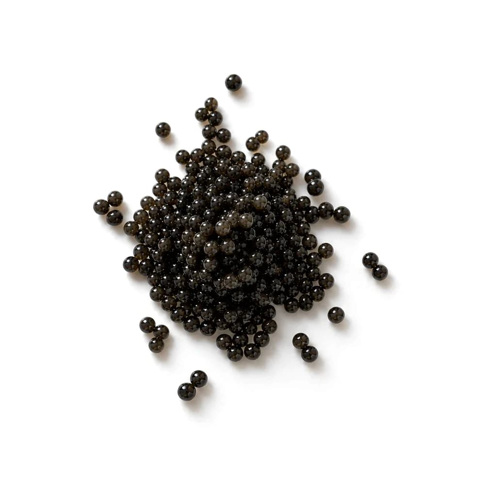 Sevruga caviar — small, dark grey to black caviar pearls